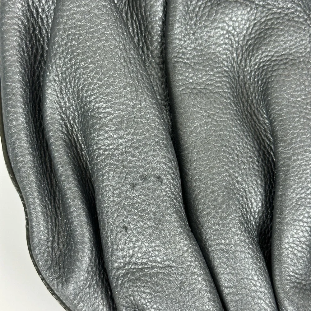 Leather Pleated Hobo Bag